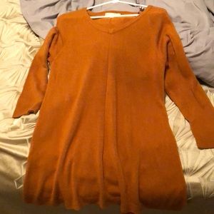 Mustard yellow/orange long sleeve blouse